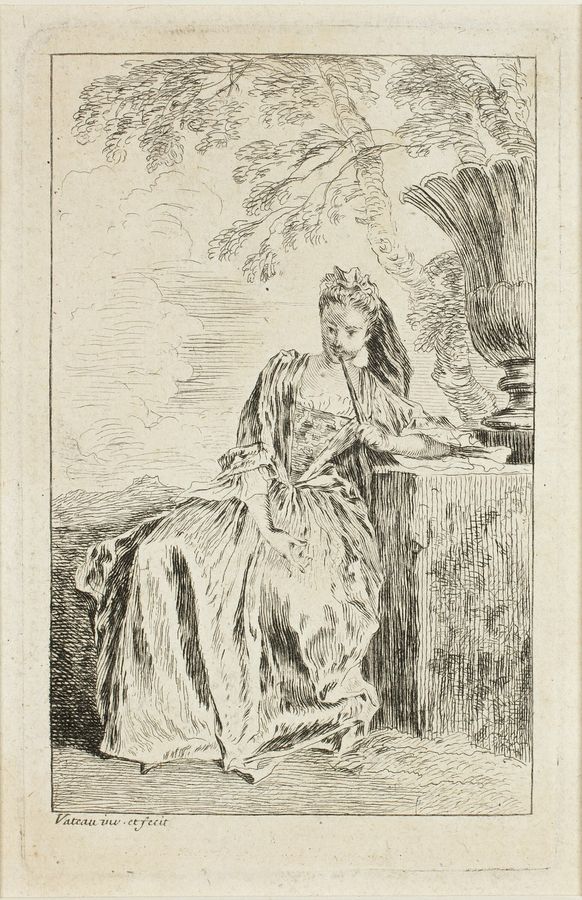 Seated Woman, Leaning on a Pedestal