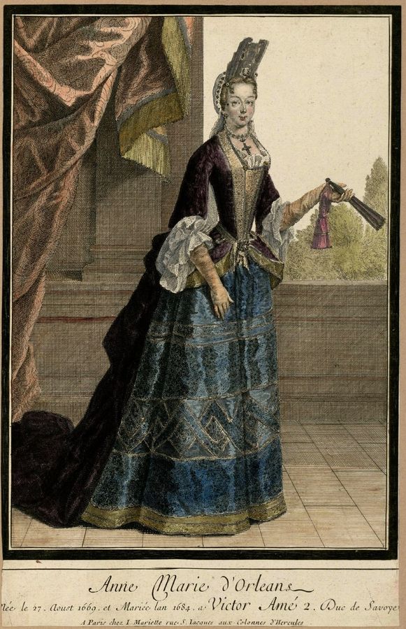 Anne Marie d'Orléans while Duchess of Savoy by L Mariette