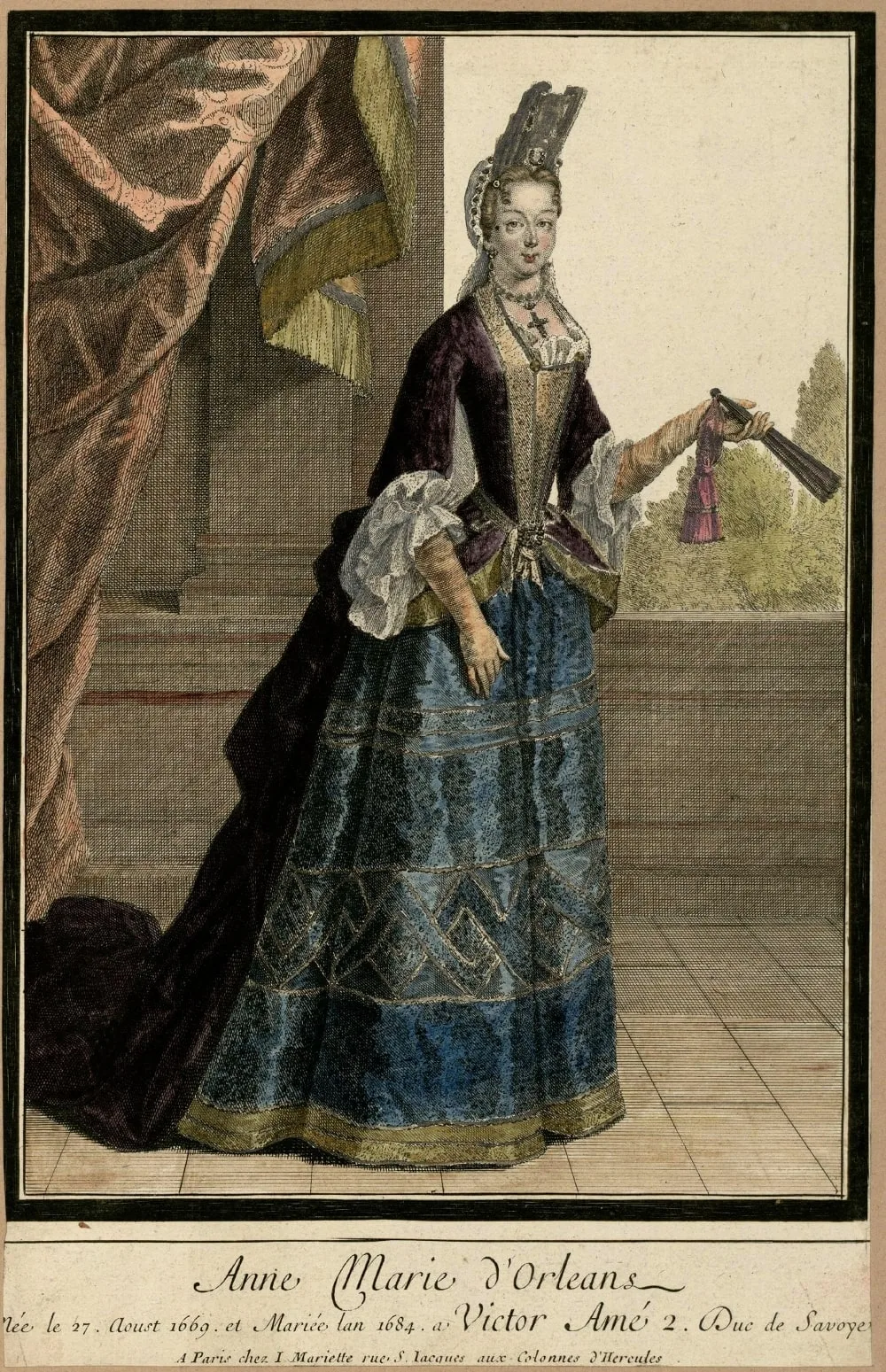 Anne Marie d'Orléans while Duchess of Savoy by L Mariette