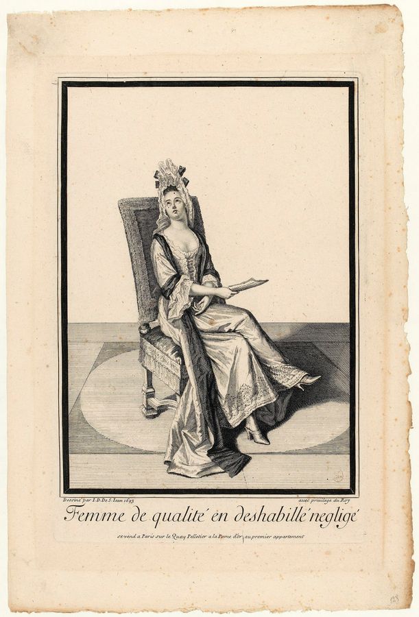 Femme de qualité en deshabillé negligé, G.9148