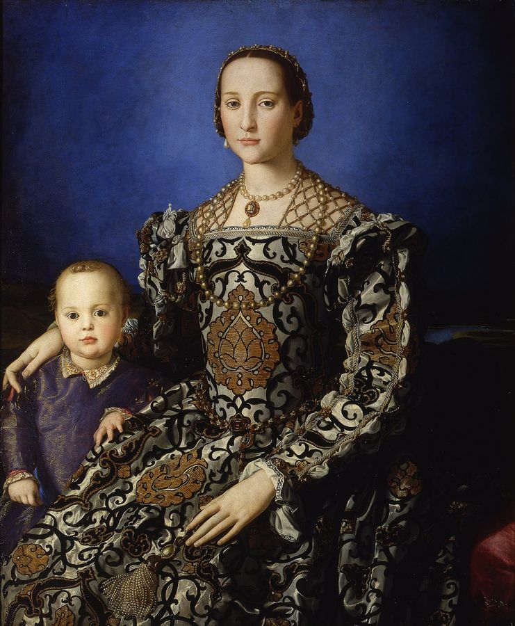 Italian: Ritratto di Eleonora di Toledo col figlio Giovanni Portrait of Eleanor of Toledo and her son Giovanni de' Medici