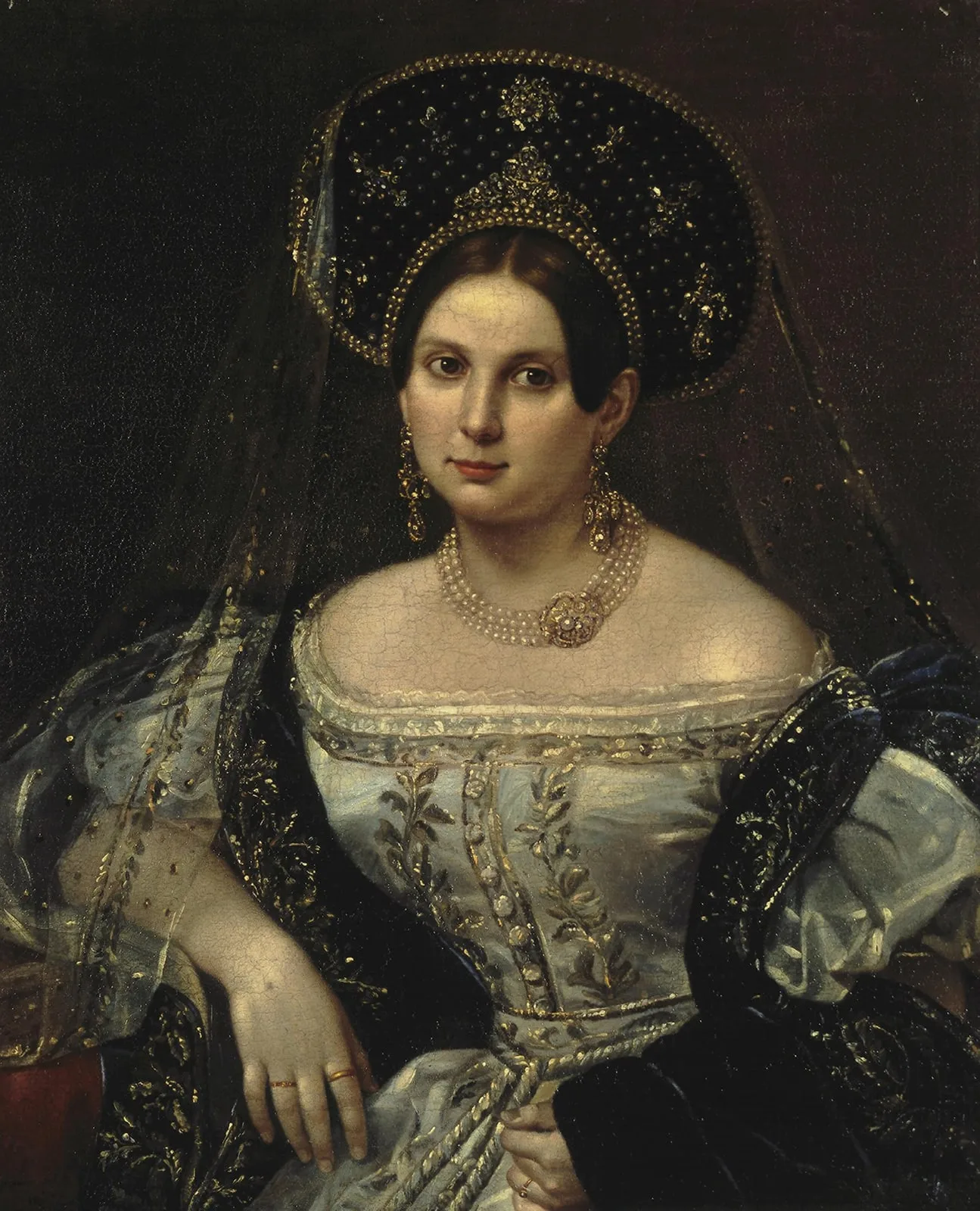 Portrait of the Maid-of-Honour Anna Okulkova(? )