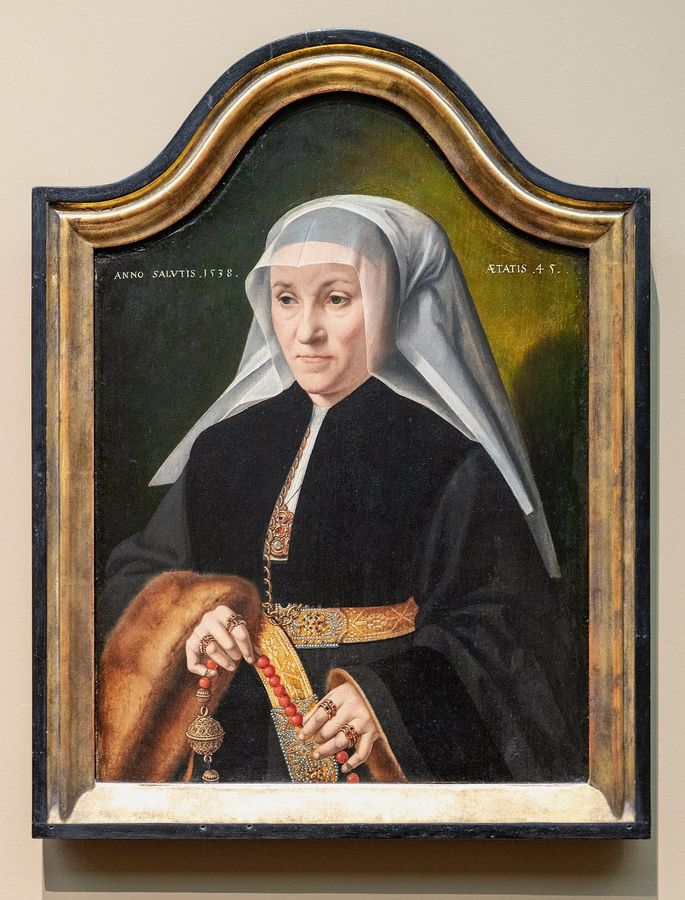Bildnis einer 45jährigen Frau, Bartholomäus Bruyn II (WRM 0249)