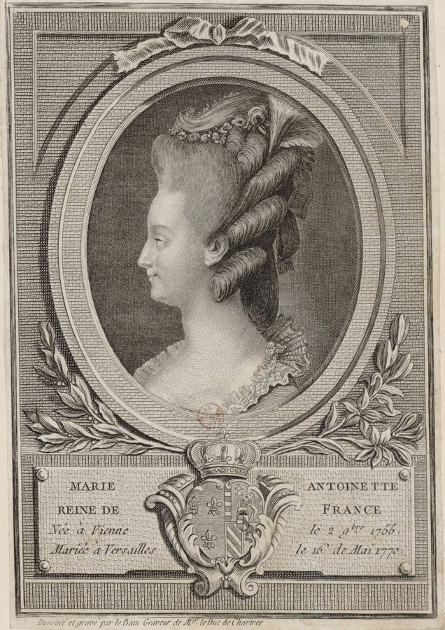 Portrait de Marie-Antoinette, en buste - Le Beau 1793