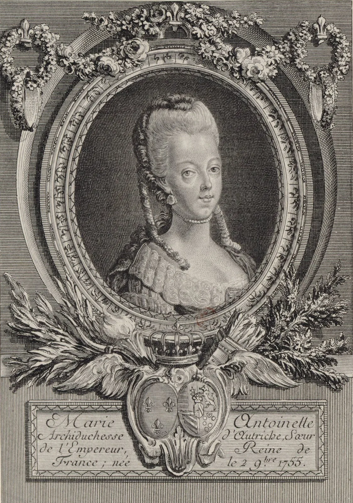Portrait de Marie-Antoinette - Dupin 1770