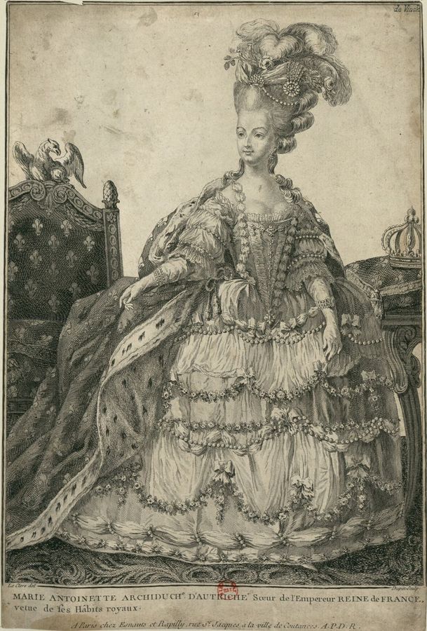Marie Antoinette vetue de ses hâbits royaux - Dupin 1781