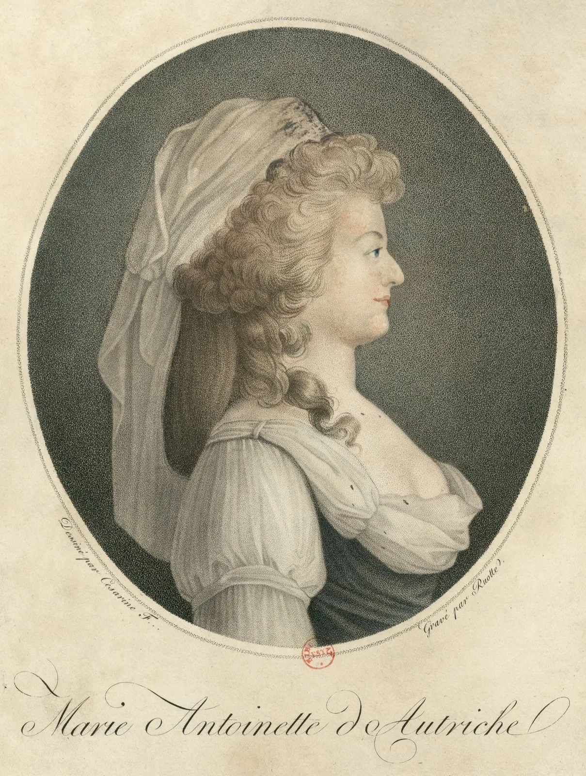 Portrait de Marie-Antoinette - Ruotte 1791