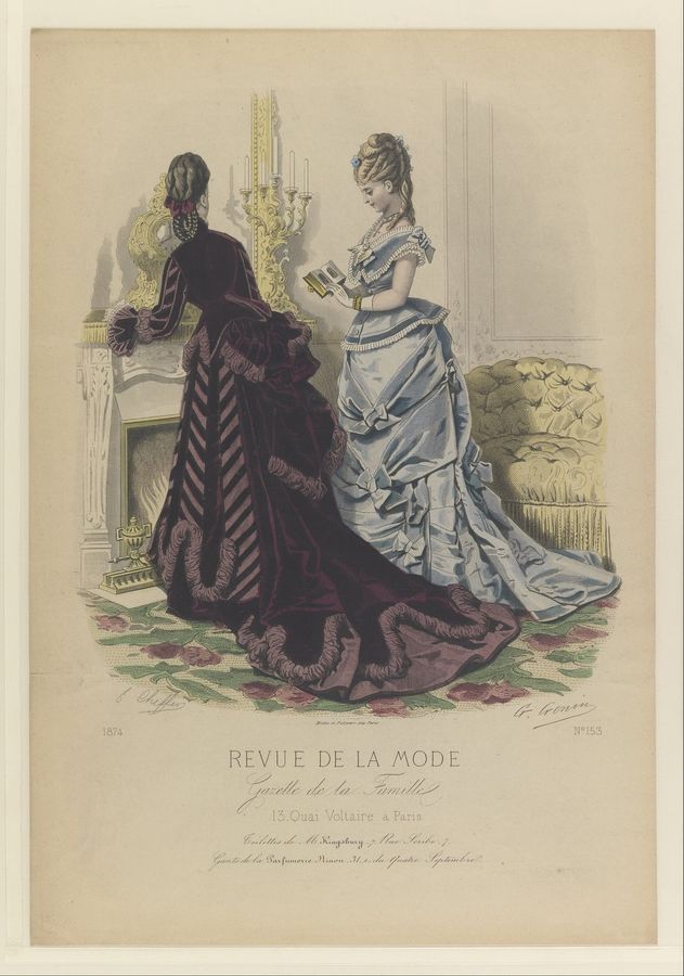 Plate No. 153 in Fashion Review in the Family Gazette [Revue de la Mode, Gazette de la Famille]
