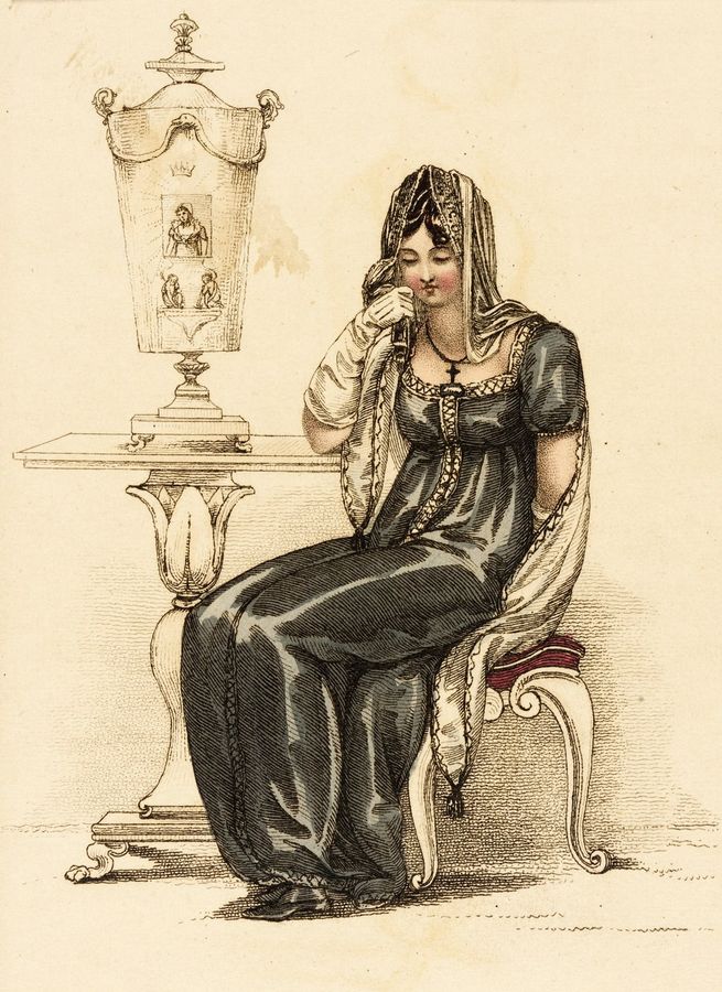 Fashion Plate (Evening Mourning Dress)