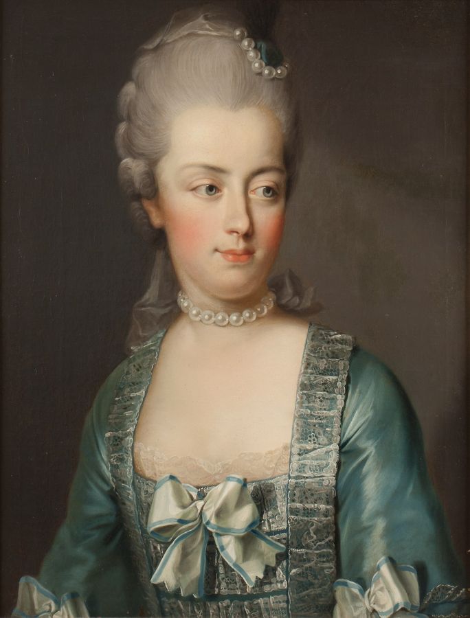 Swedish: Marie Antoinette, 1755-1793, ärkehertiginna av Österrike, drottning av Frankrike Portrait of Marie Antoinette, 1755-1793