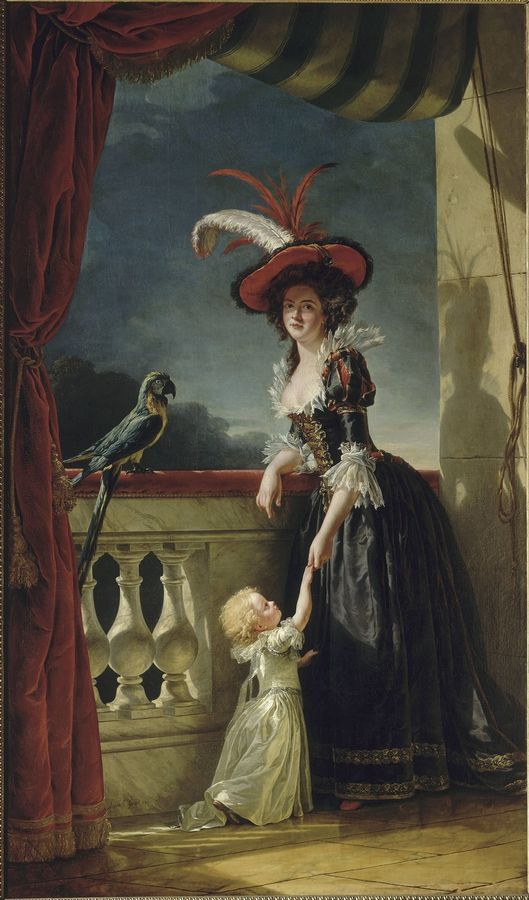 Portrait of Louise-Elisabeth of France with her son