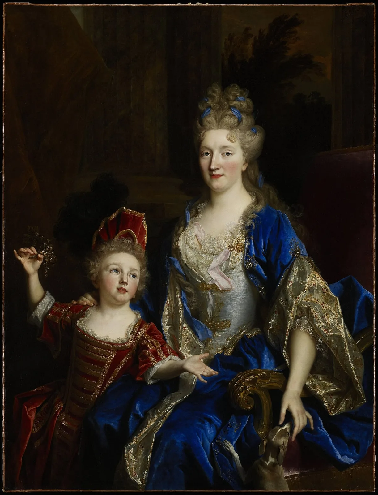 Portrait of Catherine Coustard, Marquise of Castelnau, Wife of Charles-Léonor Aubry with Her Son Léonor
