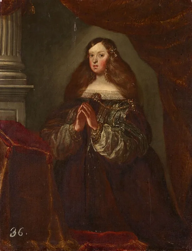 La reina Mariana de Austria, orante
