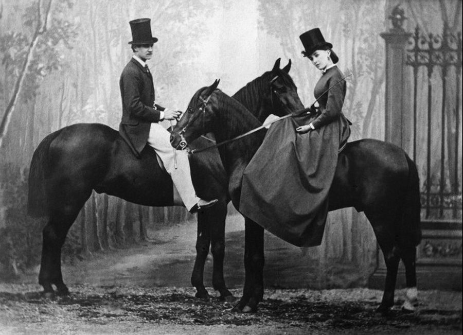Prince Achille Murat and Cora Pearl in 1865 by Louis-Jean Delton (1807-1891).