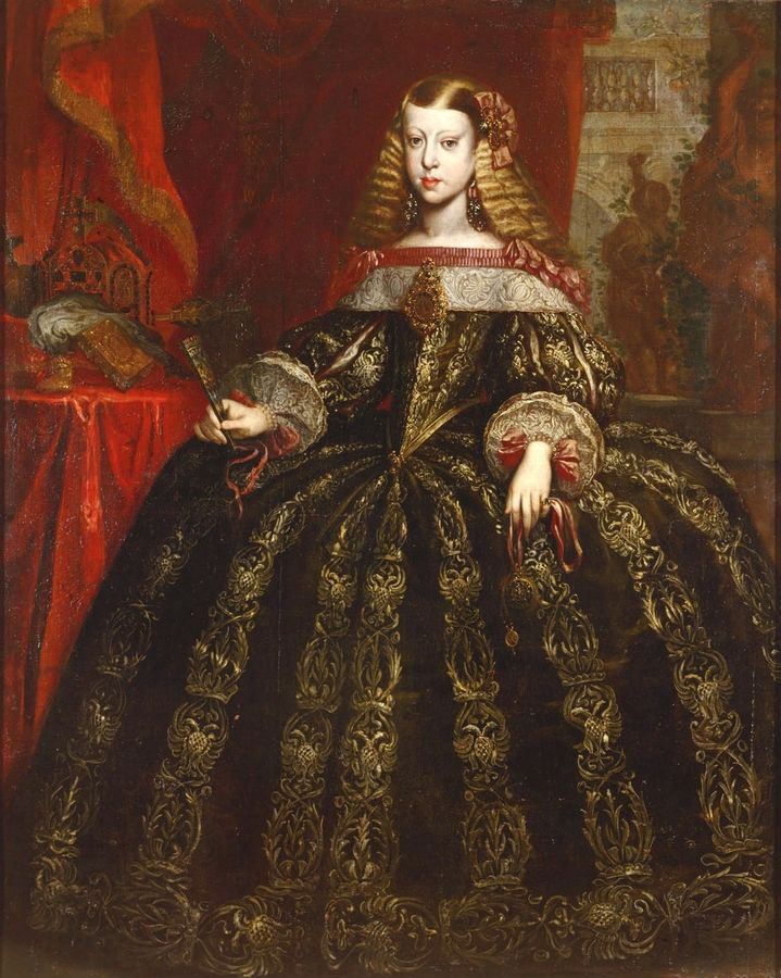 German : Infantin Margarita Teresa (1651-1673), Kaiserin, Bildnis in ganzer Figur Infanta Margarita Teresa (1651-1673), Empress, full figure portrait