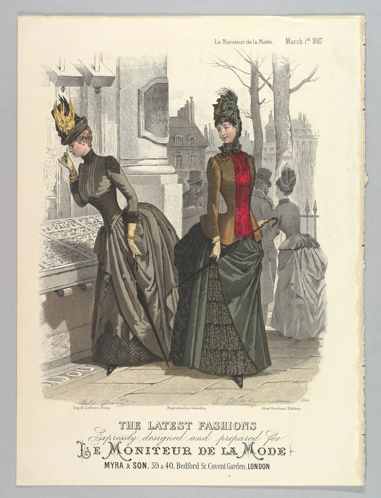 The Latest Fashions, Expressly Designed and Prepared for Le Moniteur de la Mode