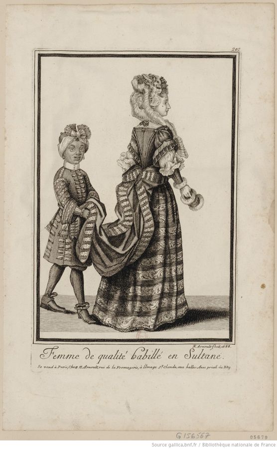Femme de qualité habillée en sultane