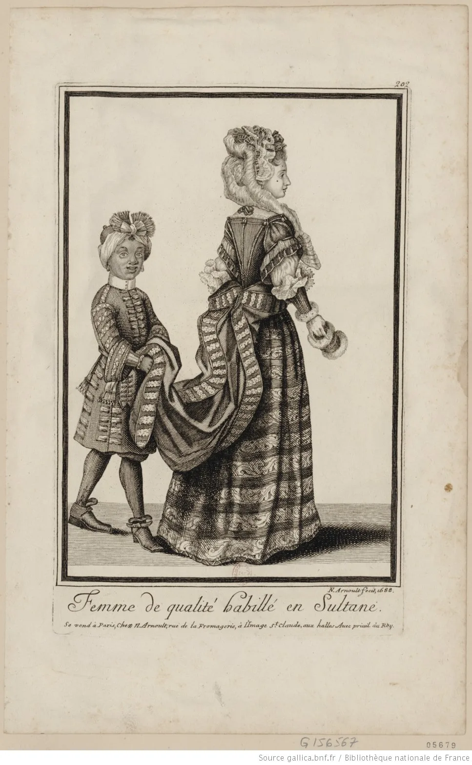 Femme de qualité habillée en sultane