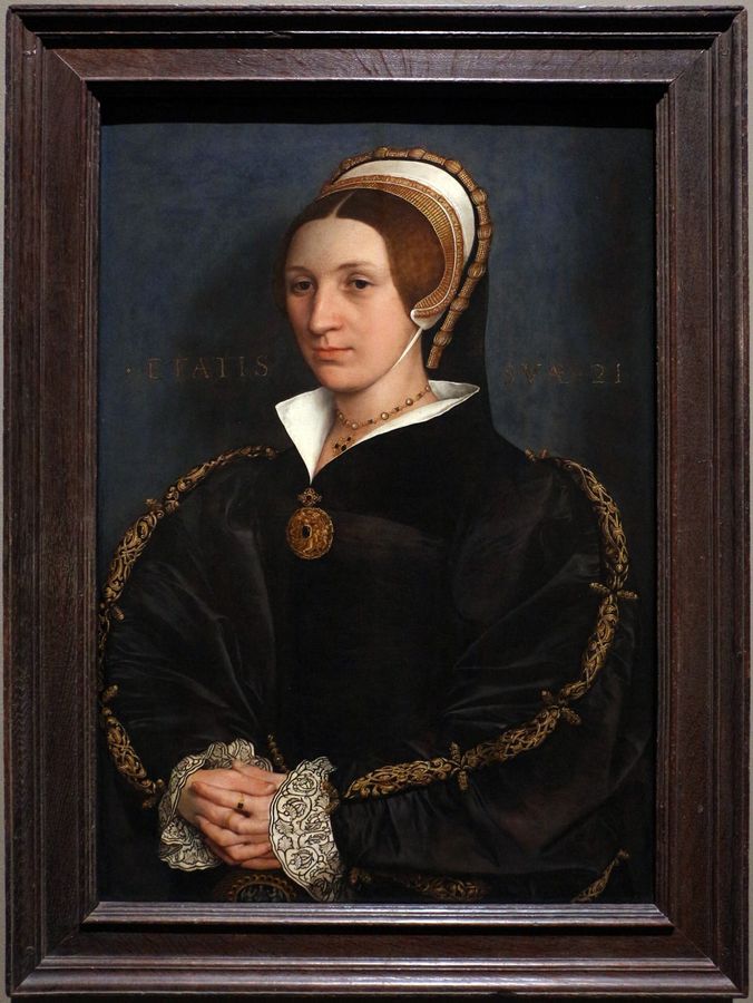 Holbein in giovane, ritratto di una nobildonna, probabilmente della famiglia cromwell, 1535-40 ca