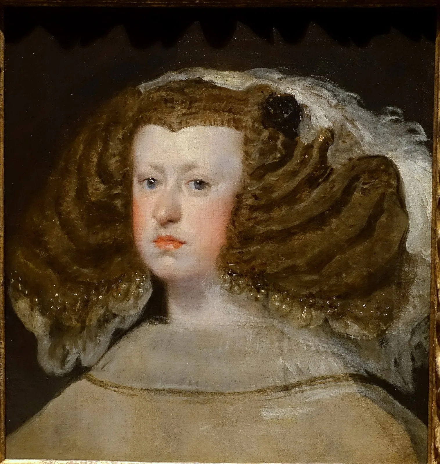 Portrait of Queen Mariana, by Velazquez, Spanish, c. 1656, oil on canvas - Meadows Museum - Southern Methodist University - DSC05309