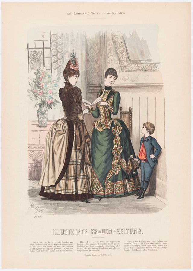 Page in a German women's magazine in 1886