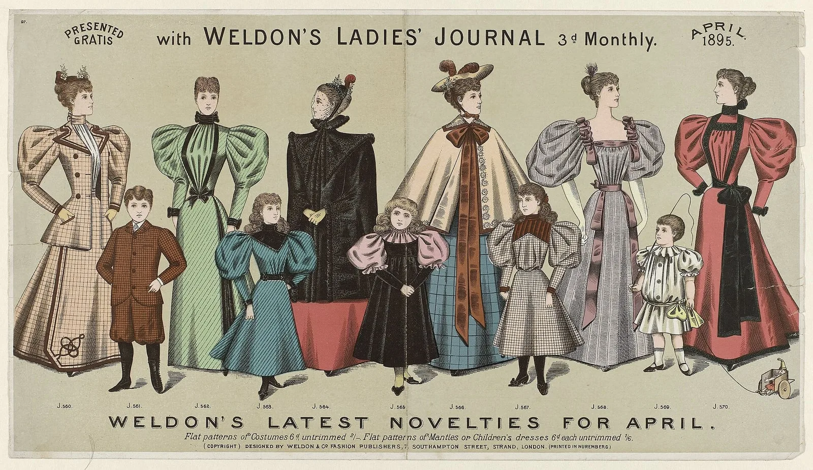 Weldon’s Ladies’ Journal Weldon's Ladies'Journal, april 1895, No. 97, RP-P-OB-103.086