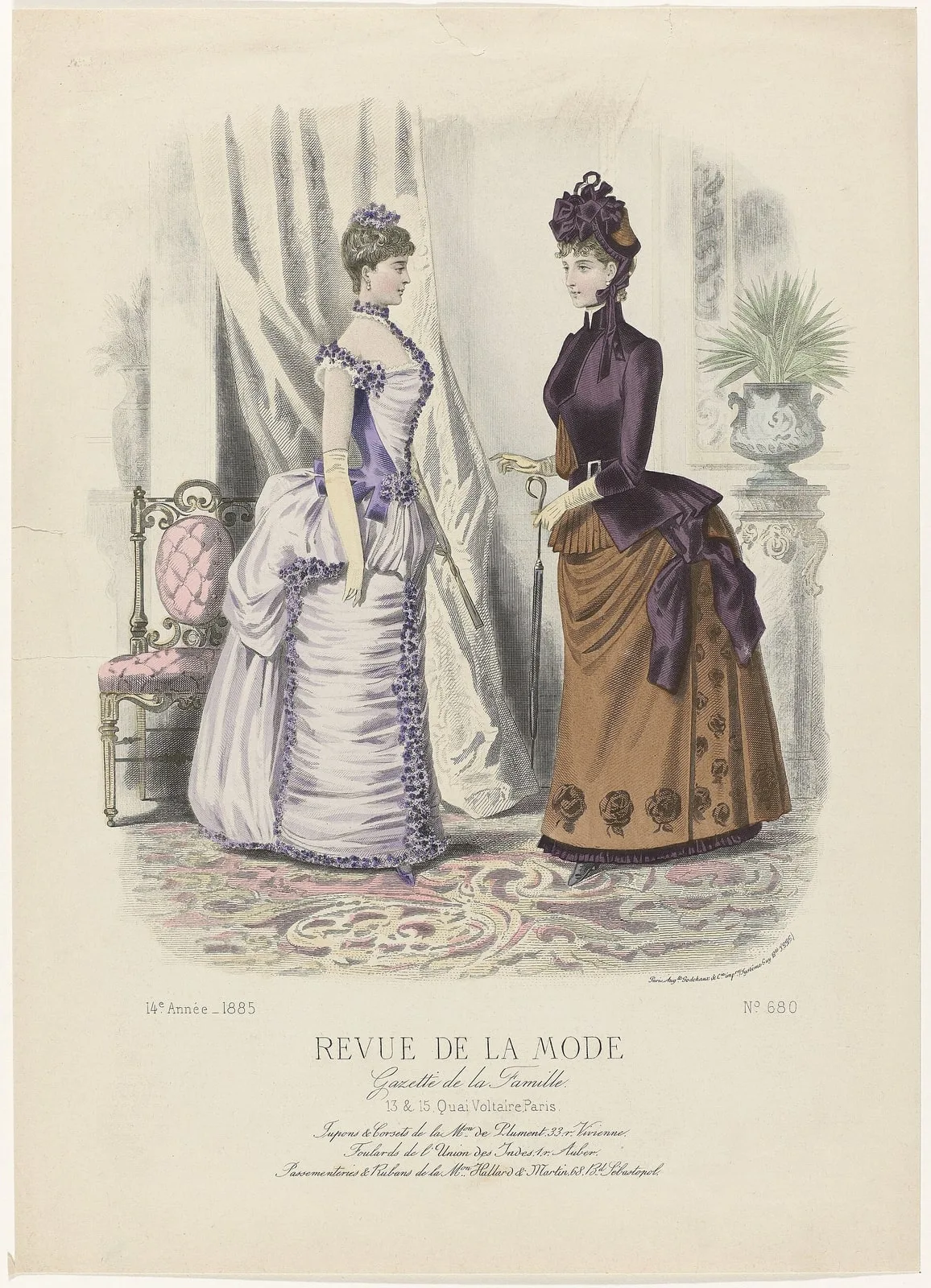 Revue de la Mode, Gazette de la Famille, 1885, 14e Année, No. 680 Jupons & Corsets (..), RP-P-OB-103.132