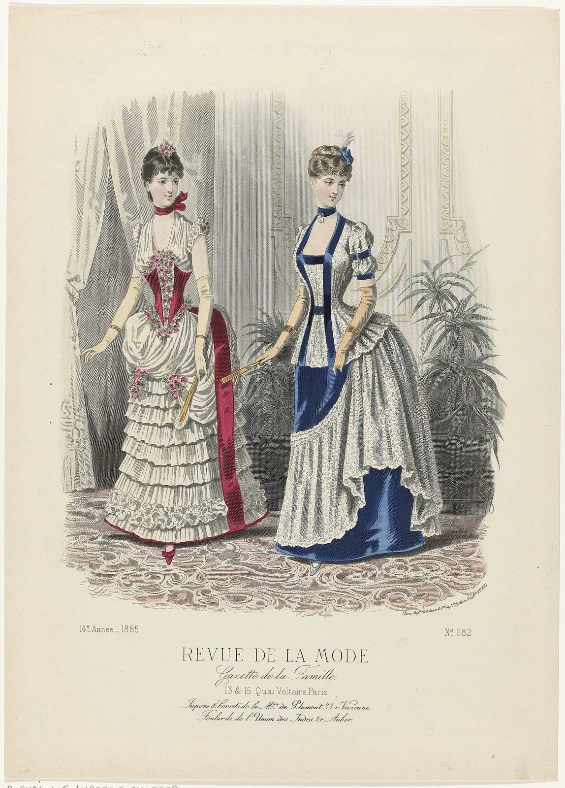 Revue de la Mode, Gazette de la Famille, dimanche 25 janvier 1885, 14e Année, No. 682 Jupons & Corsets (..), RP-P-OB-103.133