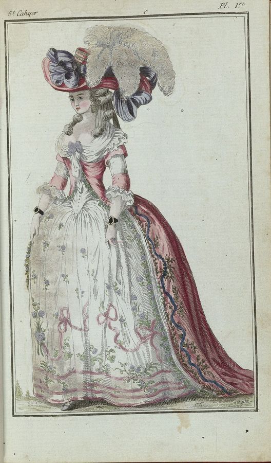 Cabinet des Modes ou les Modes Nouvelles, 15 Janvier 1786, 5e cahier, pl. I, BI-1959-529-1