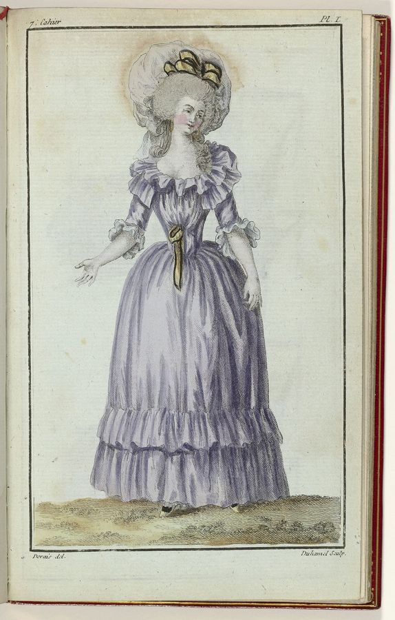 Cabinet des Modes ou les Modes Nouvelles, 15 Février 1786, 7e cahier, pl. I, BI-1959-529-7