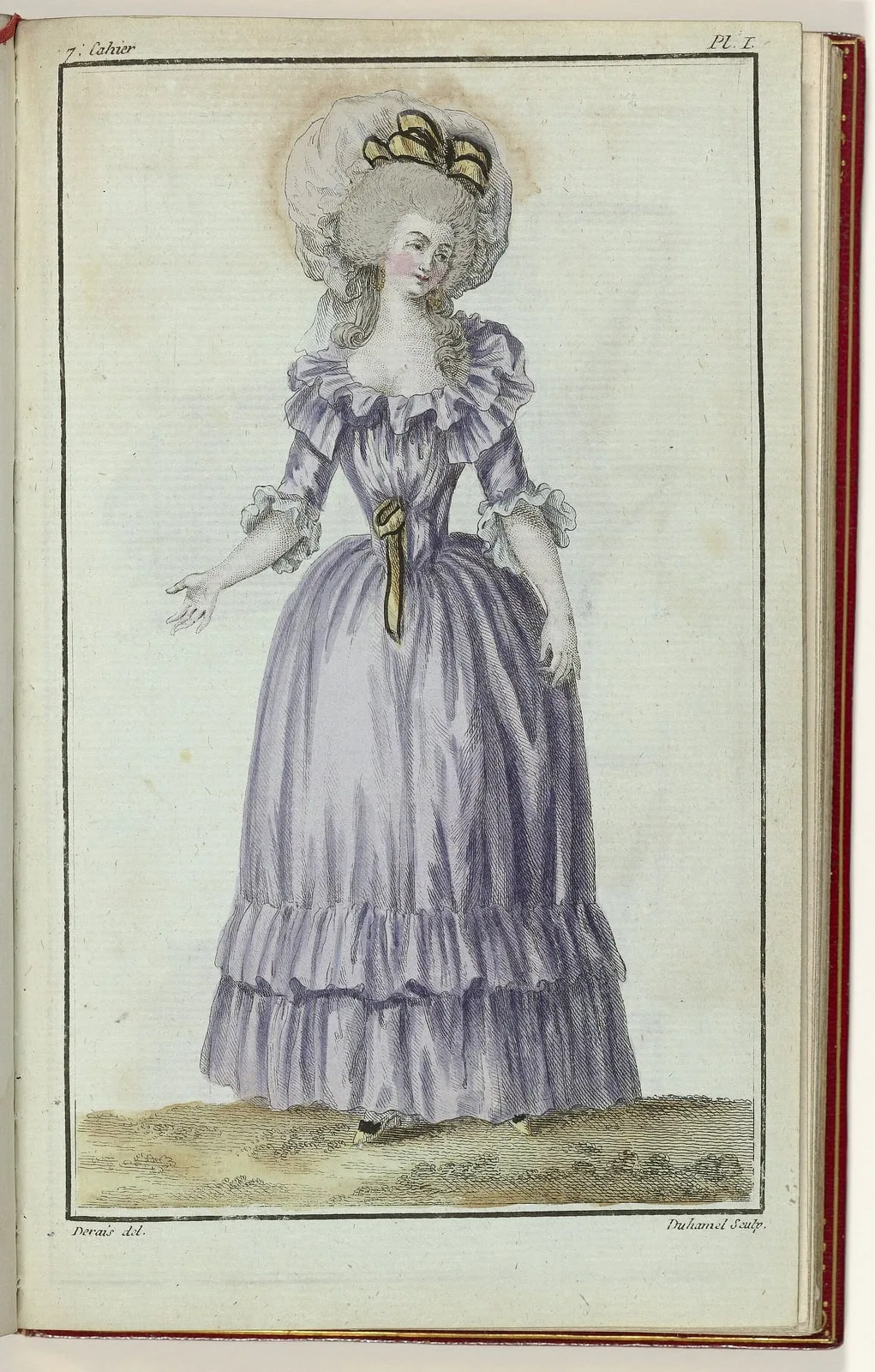 Cabinet des Modes ou les Modes Nouvelles, 15 Février 1786, 7e cahier, pl. I, BI-1959-529-7