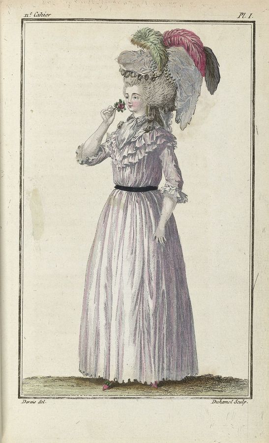 Cabinet des Modes ou les Modes Nouvelles, 15 Avril 1786, pl. I, BI-1959-529-19