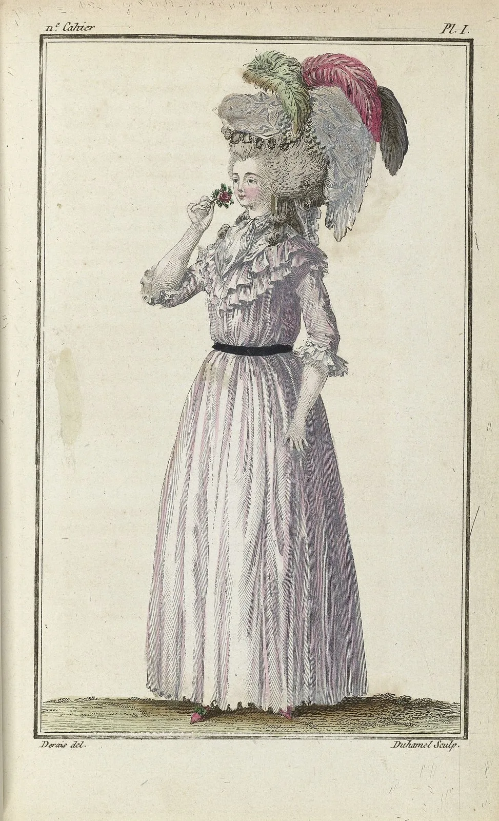Cabinet des Modes ou les Modes Nouvelles, 15 Avril 1786, pl. I, BI-1959-529-19