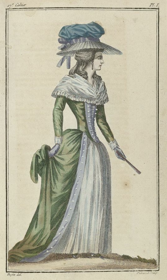 Cabinet des Modes ou les Modes Nouvelles, 15 Juillet 1786, pl. I, BI-1959-529-31