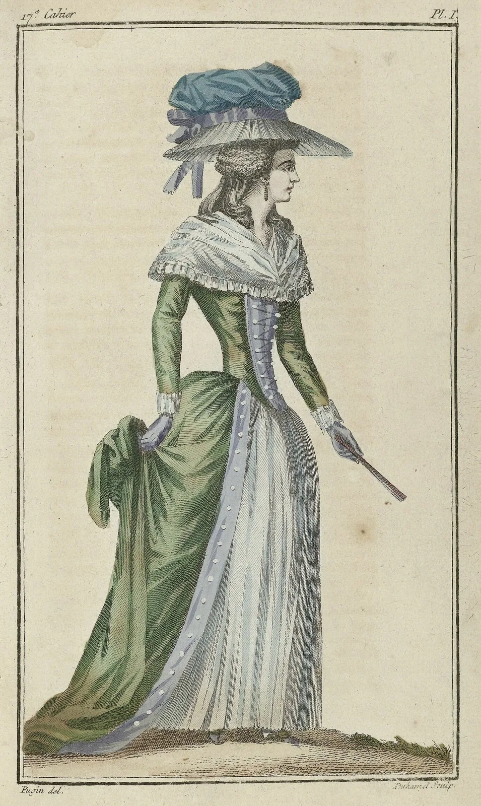 Cabinet des Modes ou les Modes Nouvelles, 15 Juillet 1786, pl. I, BI-1959-529-31