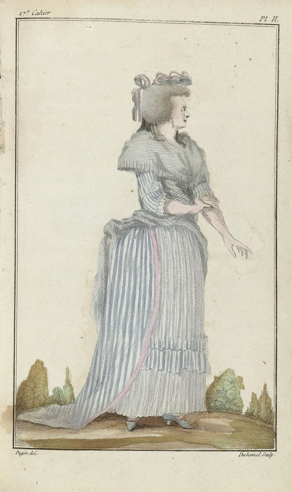 Cabinet des Modes ou les Modes Nouvelles, 15 Juillet 1786, pl. II, BI-1959-529-32
