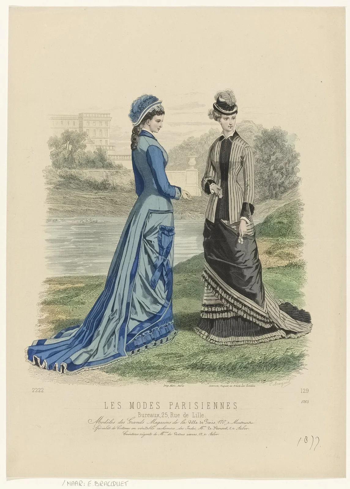 Les Modes Parisiennes, 1877, No. 1763 Modéles des Grands Magasins (..), RP-P-OB-103.517