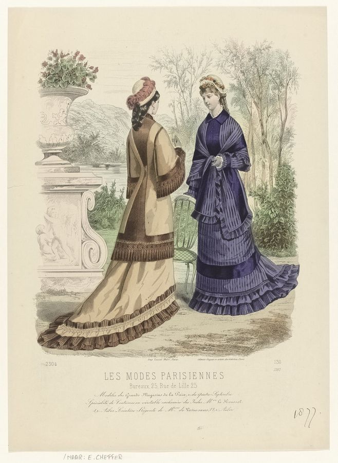 Les Modes Parisiennes, 1877, No. 1167 Modèles des Grands Magasins (..), RP-P-OB-103.519
