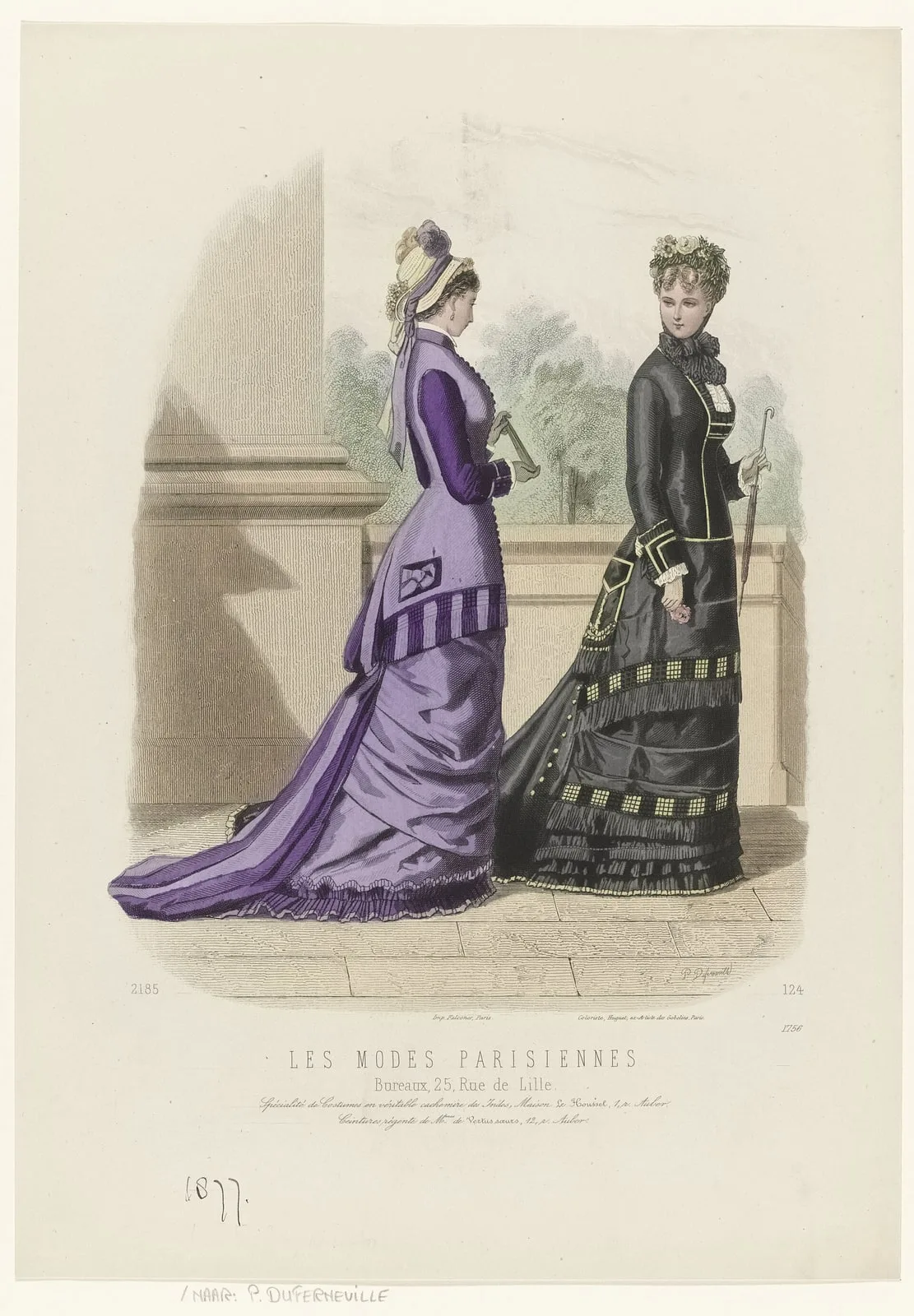 Les Modes Parisiennes, 1877, No. 1756 Spécialité de Costumes (..), RP-P-OB-103.527