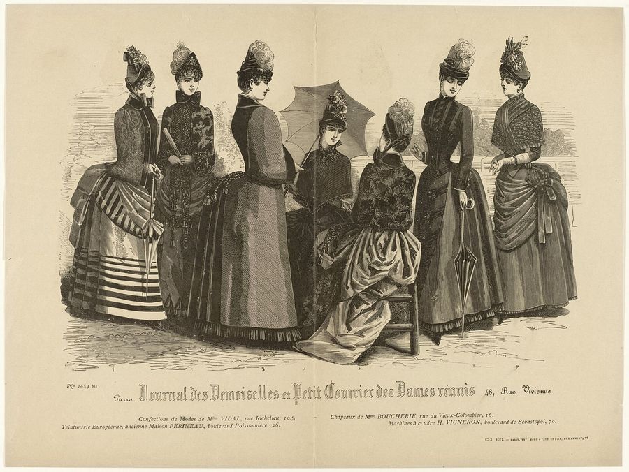 Journal des Demoiselles et Petit Courrier des Dames Réunis, ca. 1885, No. 1084 bis Confections de Modes (..), RP-P-OB-103.561