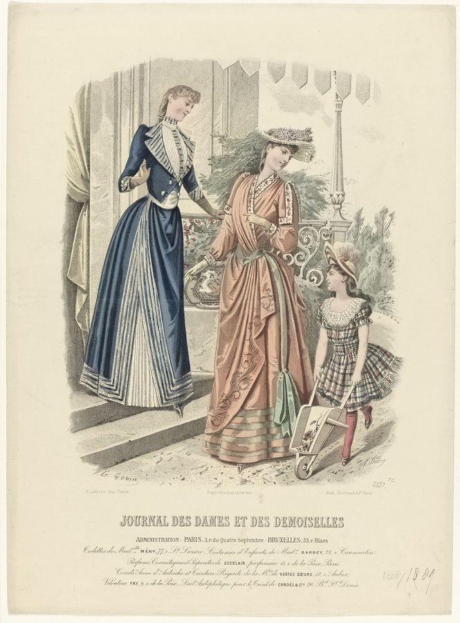 Journal des Dames et des Demoiselles, 1888-1889, No. 2537 Toilettes de Madelle MÉRY (..), RP-P-OB-103.568