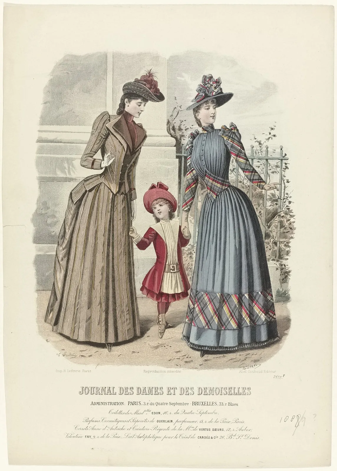 Journal des Dames et des Demoiselles, 1888-1889, No. 2558 Toilettes de Mesd.elles EDON (..), RP-P-OB-103.569
