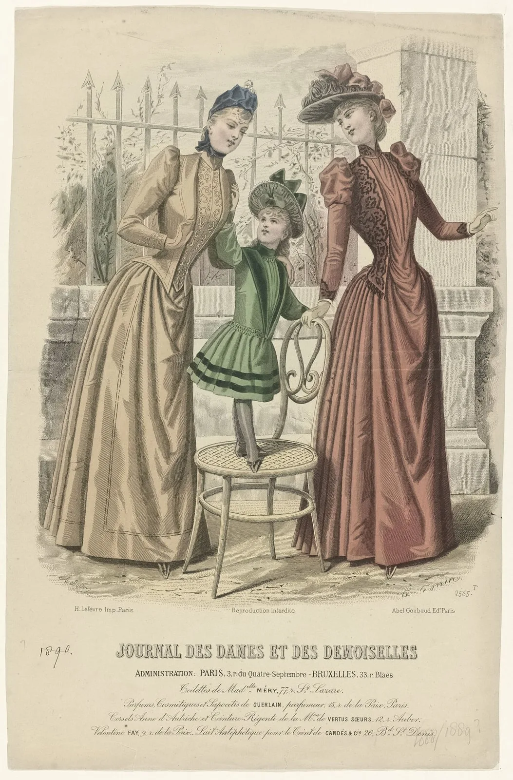 Journal des Dames et des Demoiselles, 1888-1889, No. 2565 Toilettes de Mad.elle MÉRY (..), RP-P-OB-103.570