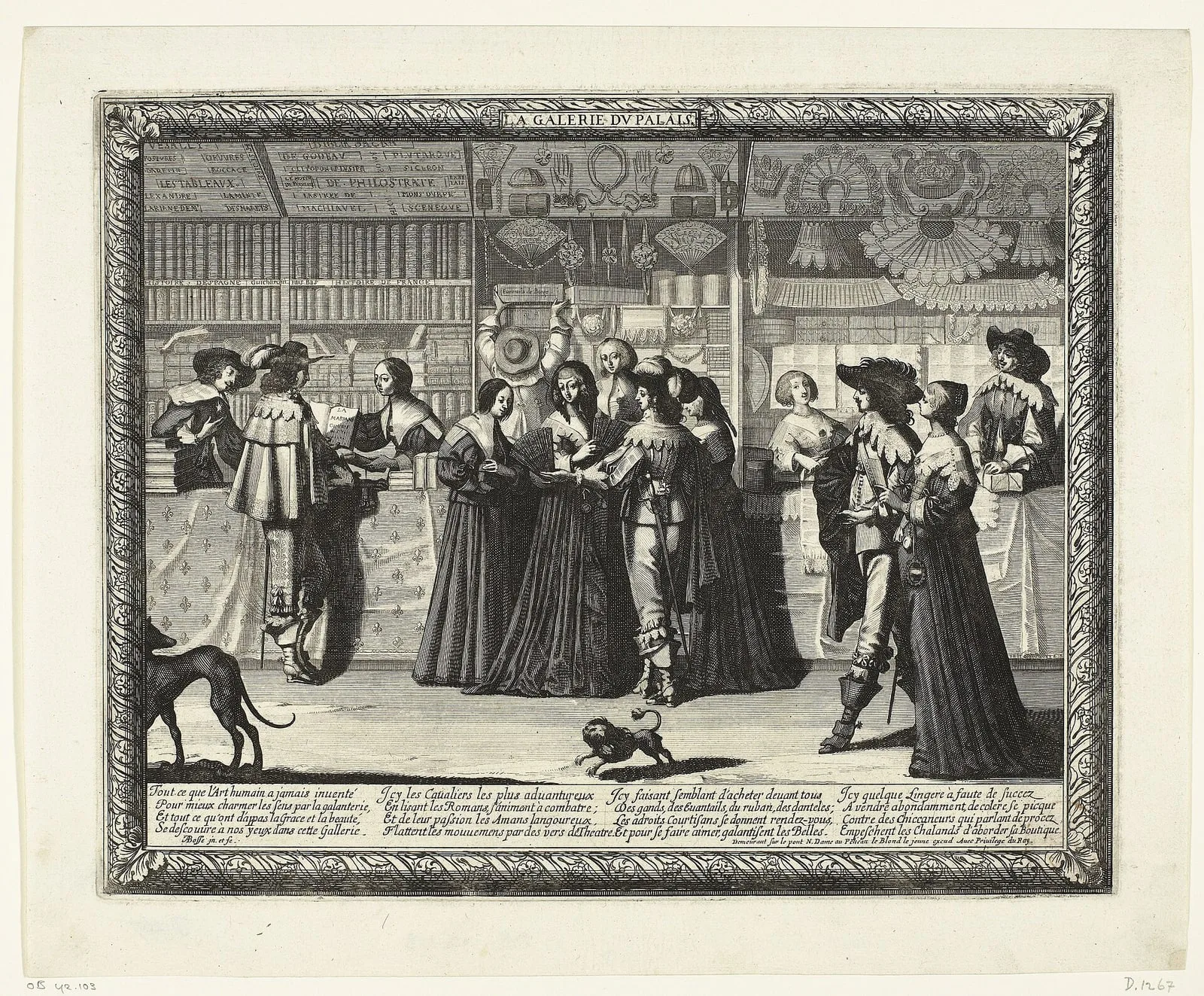 Galerie du Palais Drie winkels in de Galerie du Palais La Galerie du Palais (titel op object), RP-P-OB-42.103