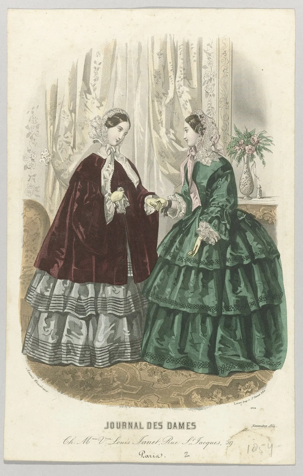 Journal des Dames, novembre 1854, No. 1924, RP-P-2009-3361