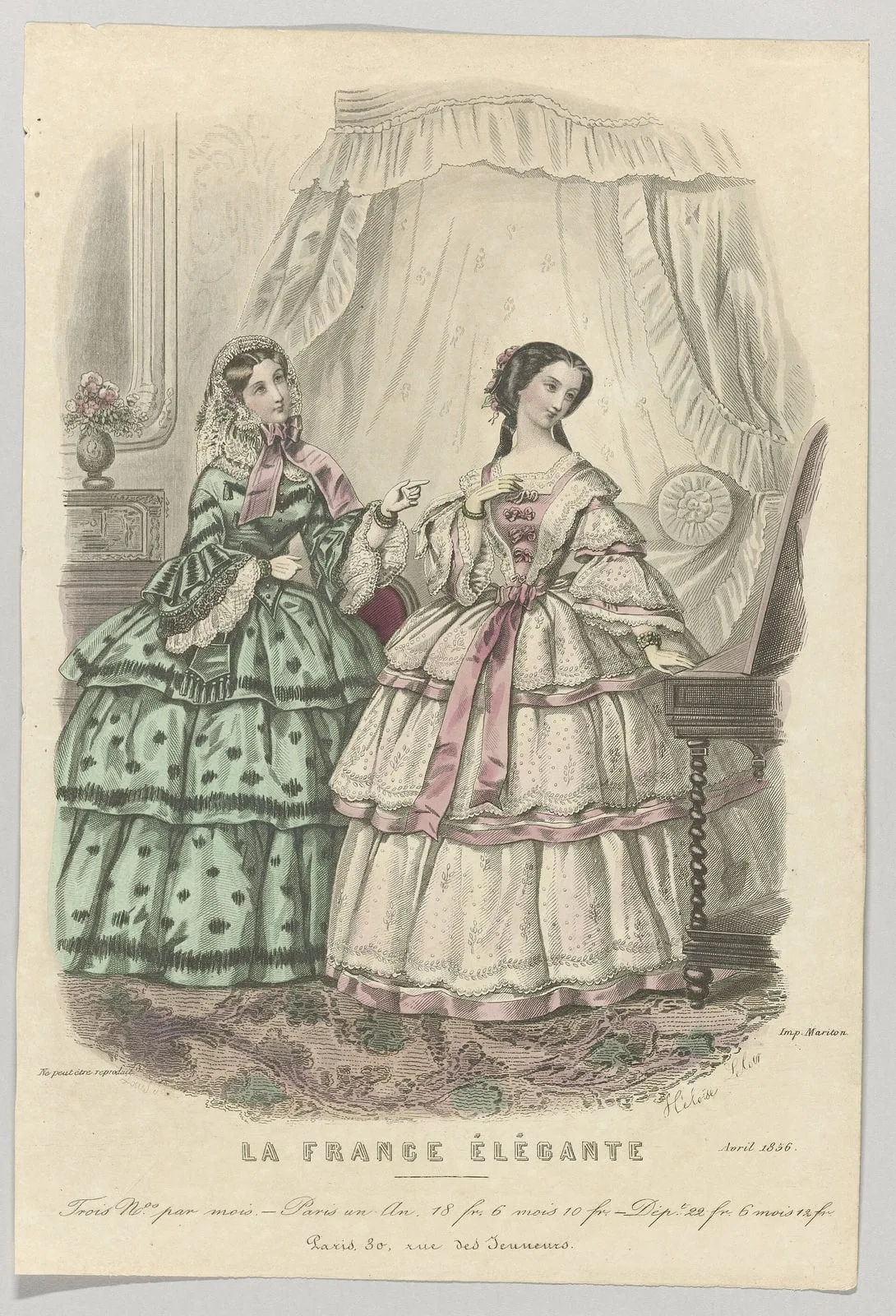 La France Élégante, Avril 1856 Trois N.os par mois, RP-P-2009-3401