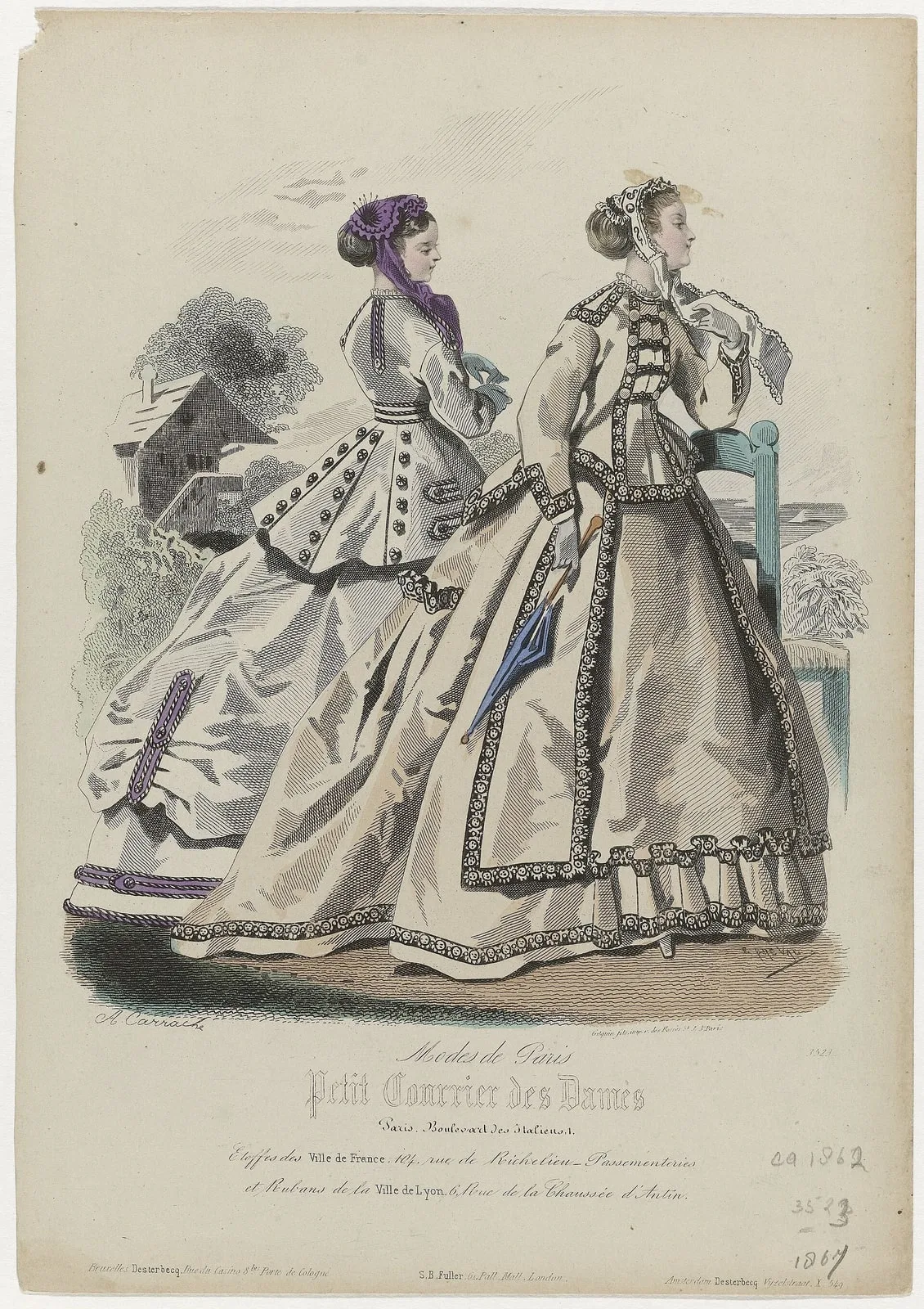 Petit Courrier des Dames, 1867, No. 3523 Etoffes des Ville de Franc, RP-P-2009-3525