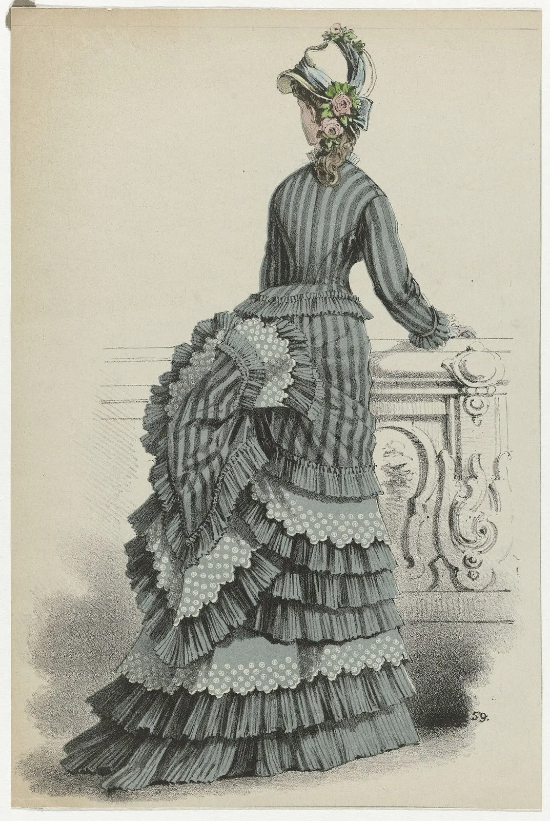Dame aan balustrade, 1874, No. 59, RP-P-2009-3629