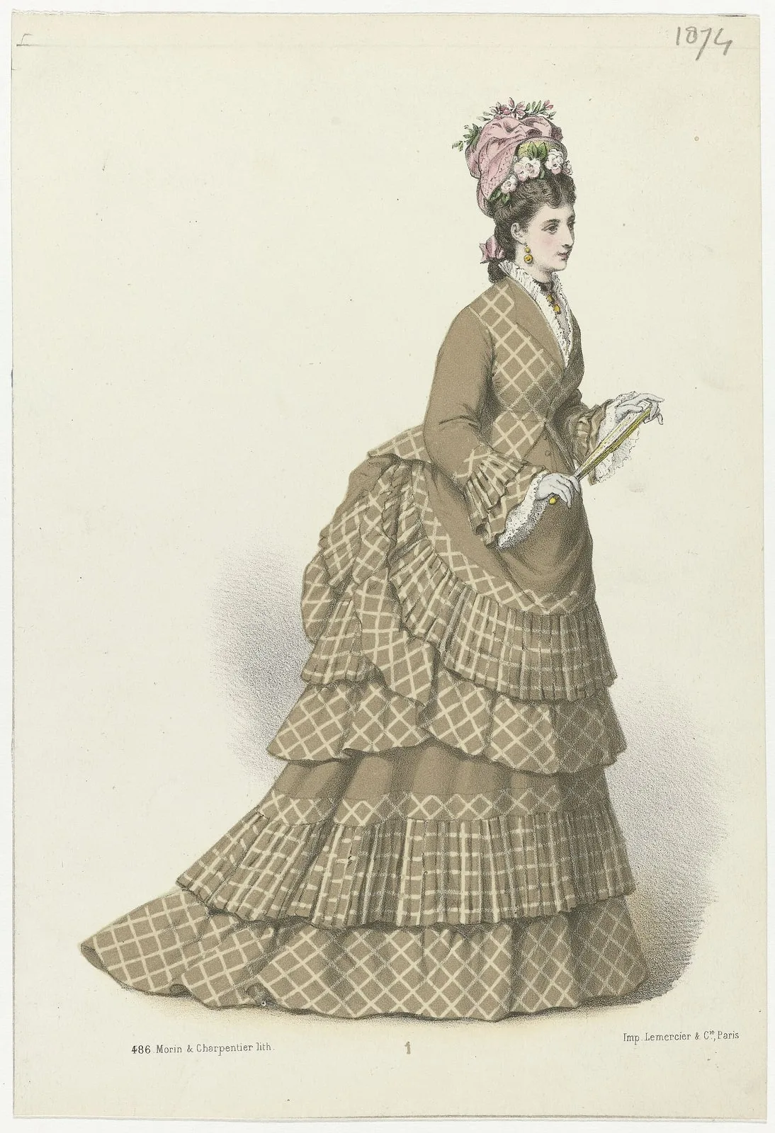 Dame met waaier, 1874, No. 486, RP-P-2009-3611
