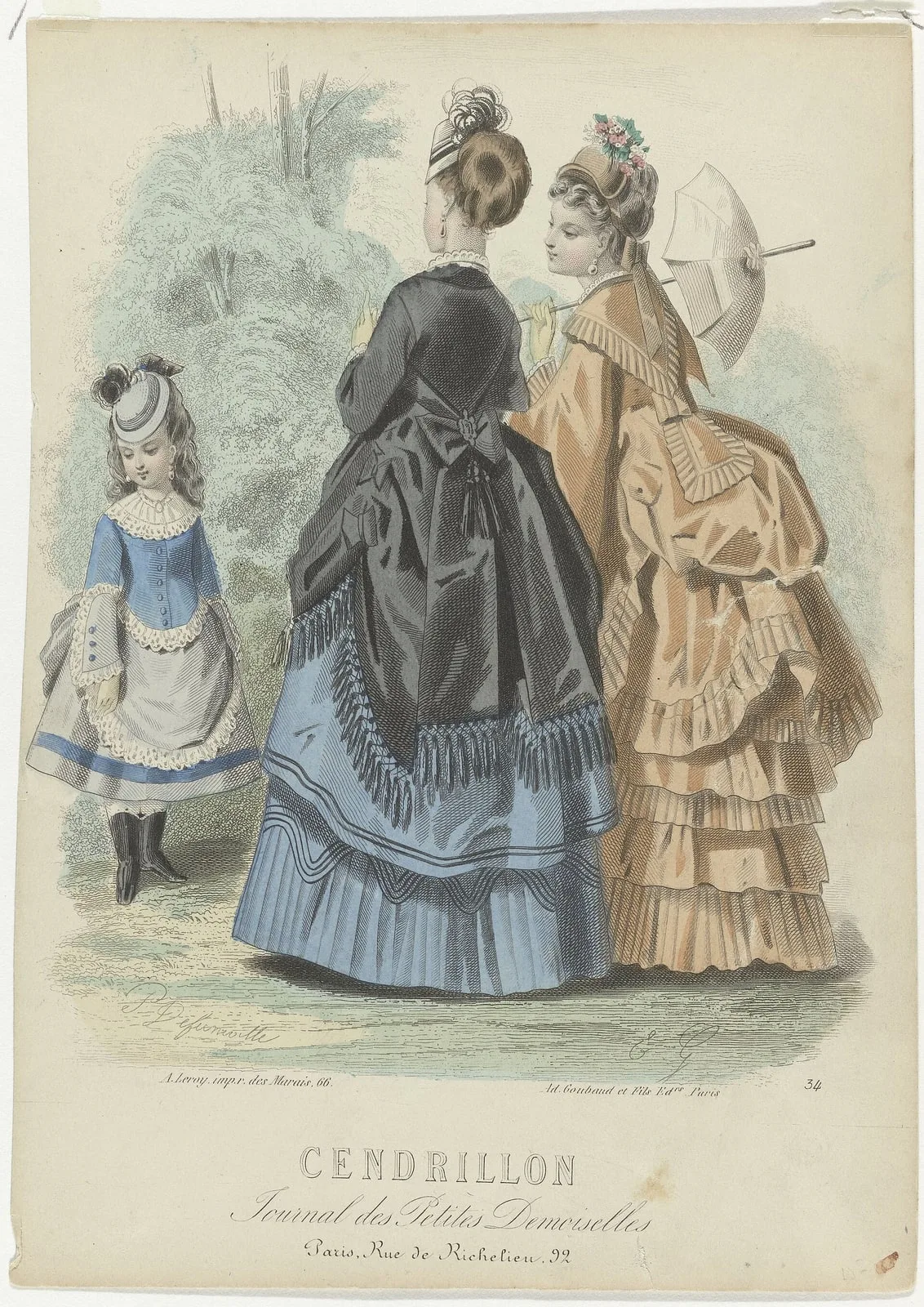 Cendrillon, ca. 1871, No. 34 Journal des petites Demoiselles.., RP-P-2009-3591